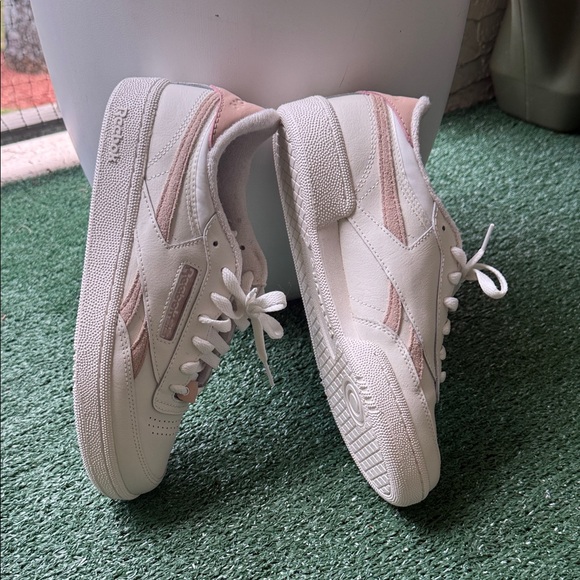 Reebok Women's Cream and Pink Sneakers - Picture 5 of 10